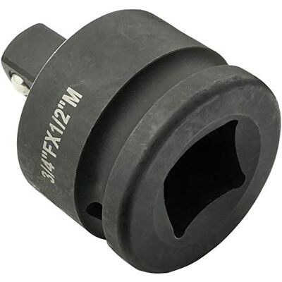 AERZETIX Adaptador redutor aumentador para chave de copo de impacto quadrado/4 lados 3/4 fêmea x 1/2 macho para chave de catraca/impacto pneumático em aço CR-MO C45073 AERZETIX Adaptador redutor aumentador para chave de copo de impacto quadrado/4 lados 3/4 fêmea x 1/2 macho para chave de catraca/impacto pneumático em aço CR-MO C45073