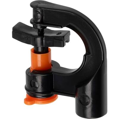 AERZETIX Lote de 5 aspersores difusores rotativos de microirrigação a 360° com fluxo de 40 litros/hora pressão suportada 2 bares, de plástico, cor laranja AERZETIX Lote de 5 aspersores difusores rotativos de microirrigação a 360° com fluxo de 40 litros/hora pressão suportada 2 bares, de plástico, cor laranja