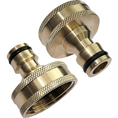AERZETIX Conjunto de 2 conectores/adaptadores de torneira de 1 polegadas em lado feminino rosca interna e 1 '' em lado macho nariz de torneira encaixe rápido para mangueira de rega metal - AERZETIX Conjunto de 2 conectores/adaptadores de torneira de 1 polegadas em lado feminino rosca interna e 1 '' em lado macho nariz de torneira encaixe rápido para mangueira de rega metal -