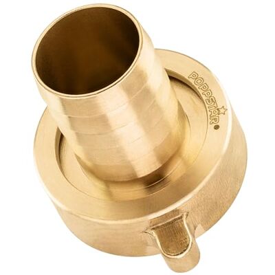 POPPSTAR Conector de mangueira de rosca interna 1 1/4 de polegada de latão (inclui porca de união com junta plana) para bocal de mangueira de 25 mm (25 mm) POPPSTAR Conector de mangueira de rosca interna 1 1/4 de polegada de latão (inclui porca de união com junta plana) para bocal de mangueira de 25 mm (25 mm)