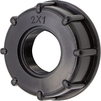VARIOSAN Adaptador IBC, tampa , S60x6, 1" rosca interna, plástico, preto VARIOSAN Adaptador IBC, tampa , S60x6, 1" rosca interna, plástico, preto