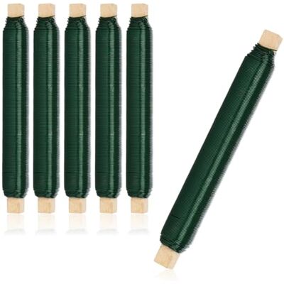 com-four ® 6X Conjunto de arame para enrolar flores fio verde para amarrar enrolado espessura 0,65 mm, 600 g (verde 06 peças) com-four ® 6X Conjunto de arame para enrolar flores fio verde para amarrar enrolado espessura 0,65 mm, 600 g (verde 06 peças)