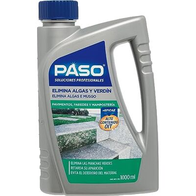 Paso Elimina algas e verdinho Limpa as manchas verdes e retarda a sua aparição 1 L Paso Elimina algas e verdinho Limpa as manchas verdes e retarda a sua aparição 1 L