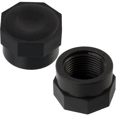 AERZETIX Conjunto de 5 tampões femininos de 1 polegadas para parafuso em polietileno Conjunto para mangueira de rega sistema de gotejamento Pressão máxima de 10 bar tampa circuito irrigação AERZETIX Conjunto de 5 tampões femininos de 1 polegadas para parafuso em polietileno Conjunto para mangueira de rega sistema de gotejamento Pressão máxima de 10 bar tampa circuito irrigação