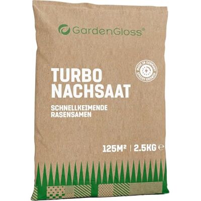 GardenGloss Sementes de relva de germinação rápida para o verão 2,5 kg fabricadas na Alemanha superfície de 125 m2 semente de relva, semente turbo e nova plantação GardenGloss Sementes de relva de germinação rápida para o verão 2,5 kg fabricadas na Alemanha superfície de 125 m2 semente de relva, semente turbo e nova plantação