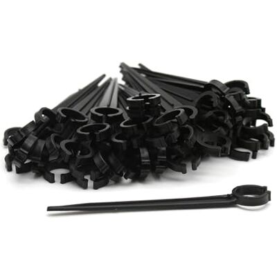 DOJA Barcelona Suporte mangueira de rega fixação, pack 100 16 mm suporte para mangueira de gotejamento, suporte para tubo de rega jardinagem para fixação ao solo, suporte para mangueira de rega DOJA Barcelona Suporte mangueira de rega fixação, pack 100 16 mm suporte para mangueira de gotejamento, suporte para tubo de rega jardinagem para fixação ao solo, suporte para mangueira de rega