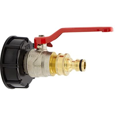 VARIOSAN IBC Válvula de esfera com sistema de tomada (3/4", S60 x 6, latão) VARIOSAN IBC Válvula de esfera com sistema de tomada (3/4", S60 x 6, latão)