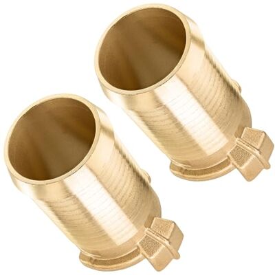 POPPSTAR 2 x Acoplamento rápido de latão 1 de 1/2 polegadas, diâmetro interno da mangueira 38 mm (acoplamento no bocal de mangueira de 1 1/2") POPPSTAR 2 x Acoplamento rápido de latão 1 de 1/2 polegadas, diâmetro interno da mangueira 38 mm (acoplamento no bocal de mangueira de 1 1/2")