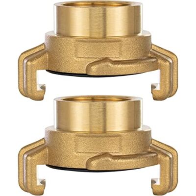 POPPSTAR Conjunto 2 x acoplamentos rápidos de latão de 3/4 polegadas com rosca interna (acoplamento de garras com rosca de 3/4") POPPSTAR Conjunto 2 x acoplamentos rápidos de latão de 3/4 polegadas com rosca interna (acoplamento de garras com rosca de 3/4")