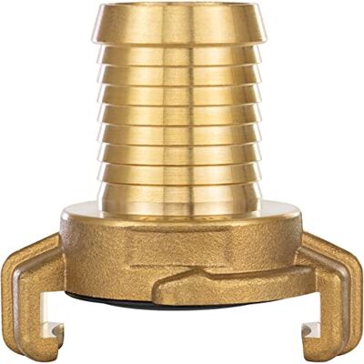 POPPSTAR Acoplamento rápido de latão com de 1 polegada (acoplamento com bocal de mangueira de 1 polegadas), para mangueiras com diâmetro interno de 25 mm POPPSTAR Acoplamento rápido de latão com de 1 polegada (acoplamento com bocal de mangueira de 1 polegadas), para mangueiras com diâmetro interno de 25 mm