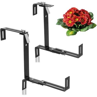 com-four ® 2 x Suporte para jardineiras premium para parapeitos e corrimãos de varandas, fixação flexível de aço inoxidável para jardineiras, ajustável em 2 direções, sem perfuração com-four ® 2 x Suporte para jardineiras premium para parapeitos e corrimãos de varandas, fixação flexível de aço inoxidável para jardineiras, ajustável em 2 direções, sem perfuração
