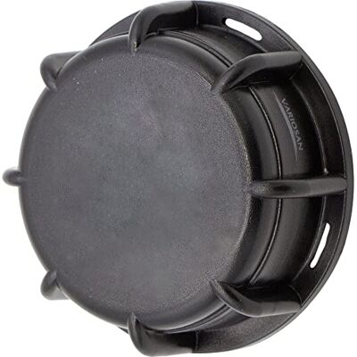 VARIOSAN IBC Tampa adaptador S60x6, rosca interna, plástico, preto (S60 x 6 x 3/4" (tampa de fecho)) VARIOSAN IBC Tampa adaptador S60x6, rosca interna, plástico, preto (S60 x 6 x 3/4" (tampa de fecho))
