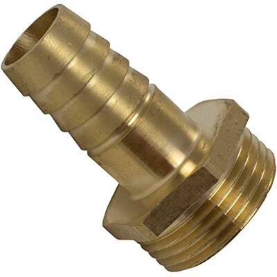 AERZETIX Conjunto macho com nervuras de 1" para mangueira Ø 20 mm rosca exterior para chave 34 mm adaptador conector sistema circuito de irrigação bomba em latão AERZETIX Conjunto macho com nervuras de 1" para mangueira Ø 20 mm rosca exterior para chave 34 mm adaptador conector sistema circuito de irrigação bomba em latão
