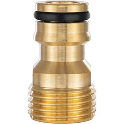 POPPSTAR Adaptador para torneira de mangueira de 1/2" (adaptador torneira com rosca externa G 1/2" (21 mm) para encaixe rápido (compatível com o sistema de conexão Gardena) POPPSTAR Adaptador para torneira de mangueira de 1/2" (adaptador torneira com rosca externa G 1/2" (21 mm) para encaixe rápido (compatível com o sistema de conexão Gardena)