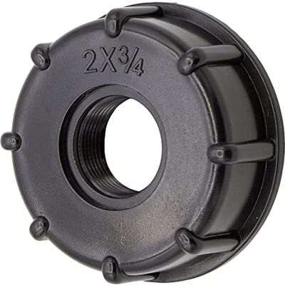 VARIOSAN Adaptador IBC, tampa , S60x6, rosca interna de 3/4", plástico, preto VARIOSAN Adaptador IBC, tampa , S60x6, rosca interna de 3/4", plástico, preto