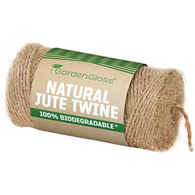 GardenGloss ® Fita de Fibra Natural de Juta (100m de Comprimento, 1 mm de Espessura) 100% Biodegradável Cordão de Dois Fios para jardinagem, Trabalhos Manuais, Bricolagem e Envolver Presentes GardenGloss ® Fita de Fibra Natural de Juta (100m de Comprimento, 1 mm de Espessura) 100% Biodegradável Cordão de Dois Fios para jardinagem, Trabalhos Manuais, Bricolagem e Envolver Presentes