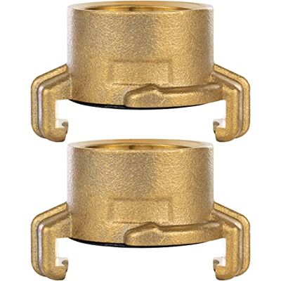 POPPSTAR Conjunto 2 x acoplamentos rápidos de latão com rosca interna de 1 polegada (acoplamento com rosca de 1 polegada) POPPSTAR Conjunto 2 x acoplamentos rápidos de latão com rosca interna de 1 polegada (acoplamento com rosca de 1 polegada)