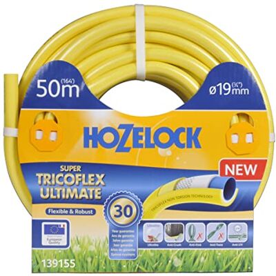 Hozelock Mangueira tricotada super tricoflex ultra de 19 mm, 50 m, amarelo, 49 x 49 x 21 cm Hozelock Mangueira tricotada super tricoflex ultra de 19 mm, 50 m, amarelo, 49 x 49 x 21 cm