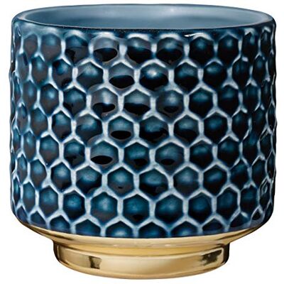 BLOOMINGVILLE Maceta Home Vasos Decorativos de Cor para Interior, Estilo Retro Criativo Pequeno (10 cm ø), Cor Petróleo, Cerâmica BLOOMINGVILLE Maceta Home Vasos Decorativos de Cor para Interior, Estilo Retro Criativo Pequeno (10 cm ø), Cor Petróleo, Cerâmica