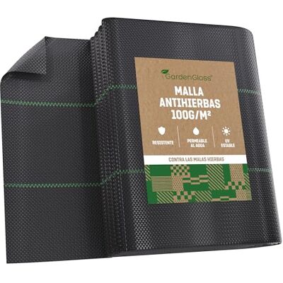 GardenGloss 20 m² Malha anti-ervas 100 g/m² Permeável à água e estável a raios UV, geotêxtil, resistente a rasgões para jardim, tecido anti-erva contra ervas daninhas (10 m x 2 m, dobrado) GardenGloss 20 m² Malha anti-ervas 100 g/m² Permeável à água e estável a raios UV, geotêxtil, resistente a rasgões para jardim, tecido anti-erva contra ervas daninhas (10 m x 2 m, dobrado)
