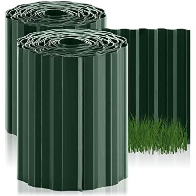 com-four ® 2 x borda de relva 20 x 900 cm de plástico borda de parterre flexível para relva, floreira de flores ou como borda de corte acabamento de relva, comprimento ajustável individualmente com-four ® 2 x borda de relva 20 x 900 cm de plástico borda de parterre flexível para relva, floreira de flores ou como borda de corte acabamento de relva, comprimento ajustável individualmente