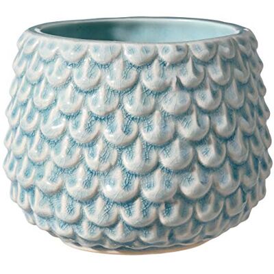 BLOOMINGVILLE Pinecone Vasos decorativos para interiores, estilo retro criativo S (9,5 cm ø), LEU céu, cerâmica BLOOMINGVILLE Pinecone Vasos decorativos para interiores, estilo retro criativo S (9,5 cm ø), LEU céu, cerâmica