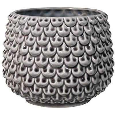 BLOOMINGVILLE Maceta Pinecone Vaso Decorativo Redondo para Flores e Plantas para Interiores L (6,5 pol. ø), Cinza, Cerâmica BLOOMINGVILLE Maceta Pinecone Vaso Decorativo Redondo para Flores e Plantas para Interiores L (6,5 pol. ø), Cinza, Cerâmica