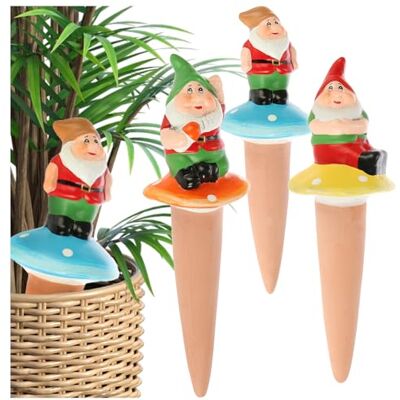 com-four ® 3 x rega automática para plantas de interior dispensador de água para plantas cones de argila para regar (03 peças anões) com-four ® 3 x rega automática para plantas de interior dispensador de água para plantas cones de argila para regar (03 peças anões)