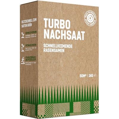 GardenGloss Sementes de relva de germinação rápida para o verão 1 kg fabricadas na Alemanha superfície de 50 m2 semente de relva, semente turbo e nova plantação GardenGloss Sementes de relva de germinação rápida para o verão 1 kg fabricadas na Alemanha superfície de 50 m2 semente de relva, semente turbo e nova plantação