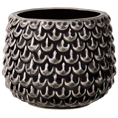 BLOOMINGVILLE Pinecone Vasos decorativos cor para interior estilo retro criativo S (9,5 cm ø), preto, cerâmica BLOOMINGVILLE Pinecone Vasos decorativos cor para interior estilo retro criativo S (9,5 cm ø), preto, cerâmica
