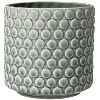 BLOOMINGVILLE Vaso de malha (12,5 cm), cor verde, cerâmica BLOOMINGVILLE Vaso de malha (12,5 cm), cor verde, cerâmica