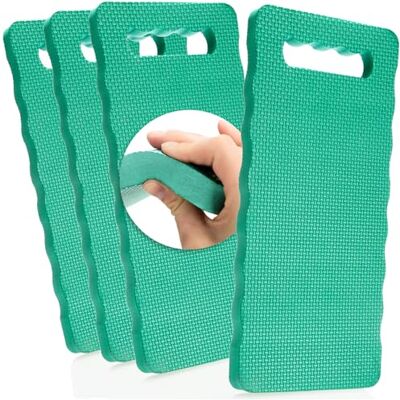 com-four ® 4 x Joelheiras para jardim, joelheiras para jardinagem, joelheiras para artesanato e lazer, tapete de proteção para os joelhos resistente à água, isolante (verde 4 peças) com-four ® 4 x Joelheiras para jardim, joelheiras para jardinagem, joelheiras para artesanato e lazer, tapete de proteção para os joelhos resistente à água, isolante (verde 4 peças)