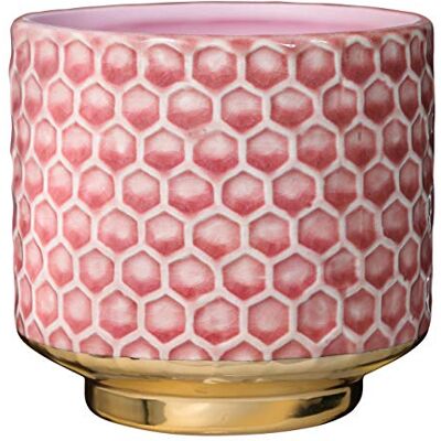 BLOOMINGVILLE Vaso Home Vasos decorativos de cor para interior, estilo retro criativo S (10 cm ø), rosa cerâmica BLOOMINGVILLE Vaso Home Vasos decorativos de cor para interior, estilo retro criativo S (10 cm ø), rosa cerâmica