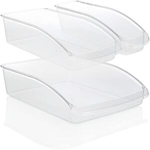com-four ® Conjunto de organizadores de frigorífico de 3 peças Caixas de armazenamento Sistema organizador com 3 contentores de frigorífico com-four ® Conjunto de organizadores de frigorífico de 3 peças Caixas de armazenamento Sistema organizador com 3 contentores de frigorífico