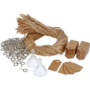 com-four ® 100x Conjuntos de acessórios para encher, decorar e pendurar frascos de especiarias com rolhas para mini garrafas de vidro e bricolagem (100 peças acessórios) com-four ® 100x Conjuntos de acessórios para encher, decorar e pendurar frascos de especiarias com rolhas para mini garrafas de vidro e bricolagem (100 peças acessórios)