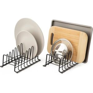 simplywire – Pacote de 2 Suportes para louça/Escorredor de pratos – Organizador de armários de cozinha – Preto – Pequeno simplywire – Pacote de 2 Suportes para louça/Escorredor de pratos – Organizador de armários de cozinha – Preto – Pequeno