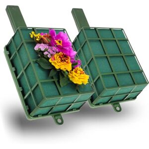 com-four ® 2x Espumas florais com suporte e grelha esponja floral para fazer artesanato para casamentos e aniversários com-four ® 2x Espumas florais com suporte e grelha esponja floral para fazer artesanato para casamentos e aniversários