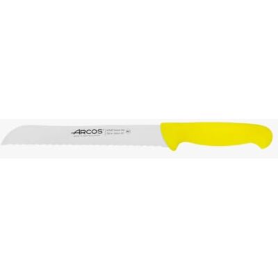 Arcos Série 2900 Faca de Padeiro Lâmina Serrada de Aço Inoxidável NITRUM de 200 mm Cabo injetado em Polipropileno Cor amarela Arcos Série 2900 Faca de Padeiro Lâmina Serrada de Aço Inoxidável NITRUM de 200 mm Cabo injetado em Polipropileno Cor amarela