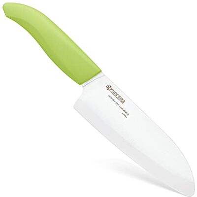 Kyocera Faca Santoku 14 cm FK Series cozinheiro, cerâmica, verde Kyocera Faca Santoku 14 cm FK Series cozinheiro, cerâmica, verde
