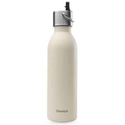 QWETCH Garrafa isotérmica ativa de areia 600 ml, garrafa com tampa desportiva, 24 horas fria e 12 h quente, impermeável e compacta QWETCH Garrafa isotérmica ativa de areia 600 ml, garrafa com tampa desportiva, 24 horas fria e 12 h quente, impermeável e compacta