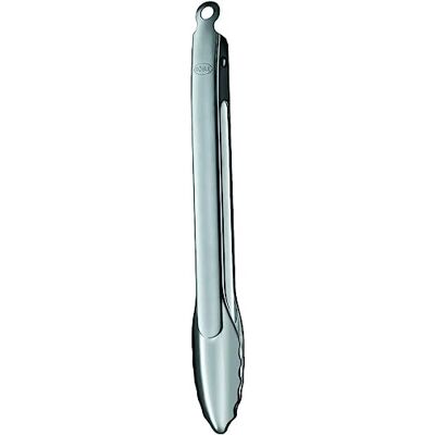 RÖSLE Pinças Gourmet, pinças de cozinha com borda de silicone e sistema de fecho patenteado para grelhar, cozinhar e servir, 30 cm, aço inoxidável 18/10, adequadas para máquina de lavar louça RÖSLE Pinças Gourmet, pinças de cozinha com borda de silicone e sistema de fecho patenteado para grelhar, cozinhar e servir, 30 cm, aço inoxidável 18/10, adequadas para máquina de lavar louça