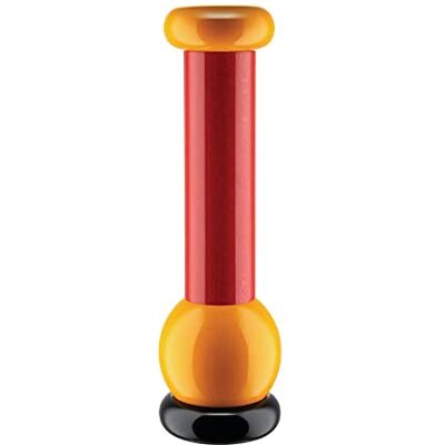 Alessi Moedor de sal, pimenta et especiarias de design, em madeira de faia, preto, amarelo e vermelho Alessi Moedor de sal, pimenta et especiarias de design, em madeira de faia, preto, amarelo e vermelho