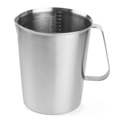 HENDI Jarro de medição de aço inoxidável 2 L ø140 x (H) 175 mm HENDI Jarro de medição de aço inoxidável 2 L ø140 x (H) 175 mm
