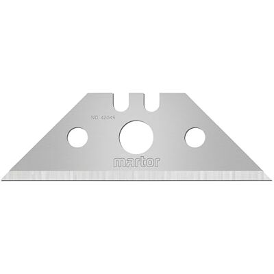 MARTOR 10 folhas de corte de trapézio 19 mm, 2 usos, aço, moldura dupla Lâmina de substituição de cuter, aço, bisel duplo, dupla face, no dispensador, para facas de segurança e cuteres. Não MARTOR 10 folhas de corte de trapézio 19 mm, 2 usos, aço, moldura dupla Lâmina de substituição de cuter, aço, bisel duplo, dupla face, no dispensador, para facas de segurança e cuteres. Não