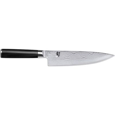 Shun KAI Classic faca de cozinha japonesa 20 cm de comprimento da lâmina faca de damasco 32 camadas núcleo VG MAX 61 (±1) HRC Cabo de madeira Pakka Feito no Japão faca de cozinha Shun KAI Classic faca de cozinha japonesa 20 cm de comprimento da lâmina faca de damasco 32 camadas núcleo VG MAX 61 (±1) HRC Cabo de madeira Pakka Feito no Japão faca de cozinha