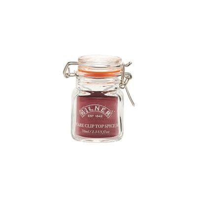 Kilner Cestas campestres Frasco de especiarias Clip Top de 70 ml (cor transparente) Kilner Cestas campestres Frasco de especiarias Clip Top de 70 ml (cor transparente)