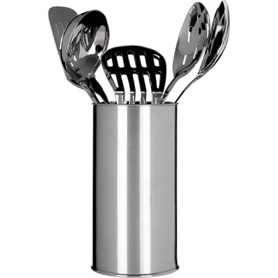 Premier Housewares Conjunto de 5 utensílios de cozinha com recipiente (aço inoxidável) Premier Housewares Conjunto de 5 utensílios de cozinha com recipiente (aço inoxidável)