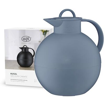 ALFI KUGEL 0,94 l, vintage indigo, jarro isotérmico de plástico com inserção higiénica de vidro duro, tampa de rosca, ideal como jarro de café, jarro de chá, sem BPA ALFI KUGEL 0,94 l, vintage indigo, jarro isotérmico de plástico com inserção higiénica de vidro duro, tampa de rosca, ideal como jarro de café, jarro de chá, sem BPA