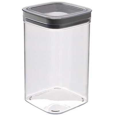 Curver Dry Cube Frasco Hermético com Tampa para Conservar Alimentos em Seco 1,8L Cor Transparente / Cinza Curver Dry Cube Frasco Hermético com Tampa para Conservar Alimentos em Seco 1,8L Cor Transparente / Cinza