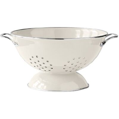 Premier Housewares 508558 Escorredor esmaltado com alças, 13 x 23 x 23 cm, cor creme Premier Housewares 508558 Escorredor esmaltado com alças, 13 x 23 x 23 cm, cor creme